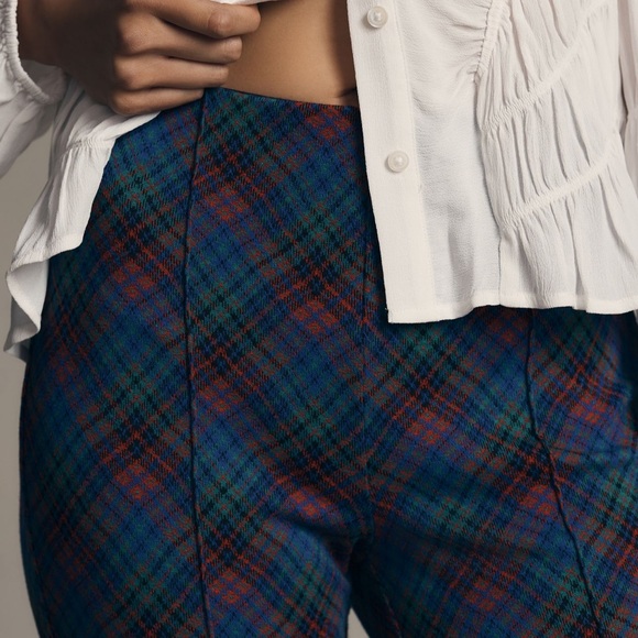 Anthropologie Blue and Red Plaid Pants - Picture 4 of 6